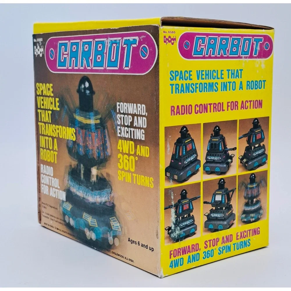 Vintage 1984 Epoch Carbot 8580 RC Transforming Robot w Box Parts Repair